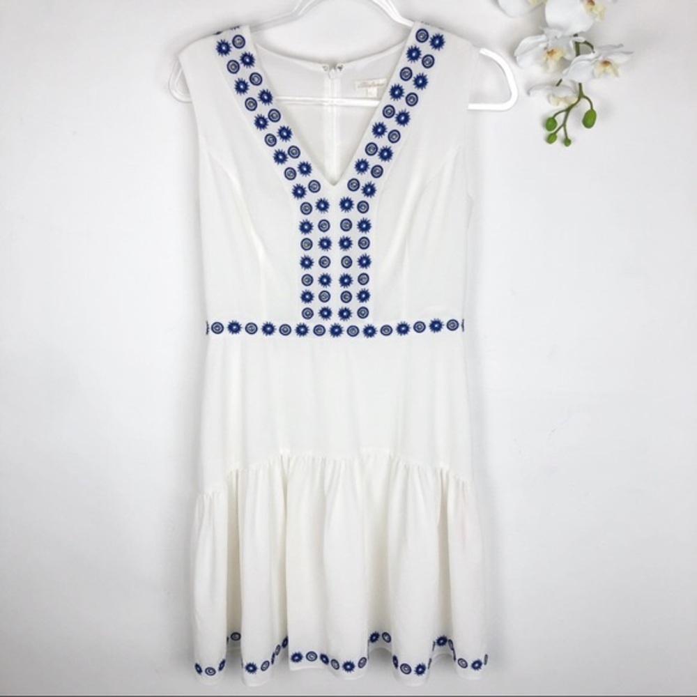 SHOSHANNA Dress Embroidered Studded Honeymoon 6 - Picture 3 of 6